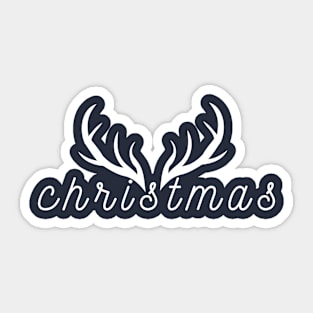 Merry Christmas Reindeer Horns - Merry Christmas Gift Sticker